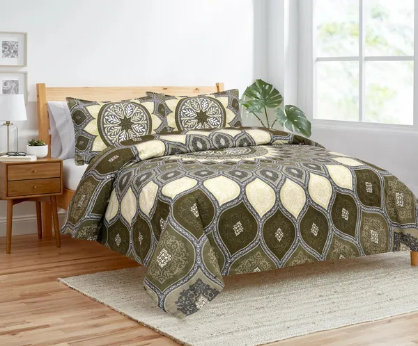 Green_Cotton_Regal_Harmony_Double_Bedsheet_With_Pillow_Cover_100_X_108_Cm